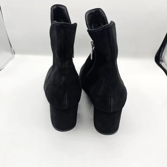 NWOB - Aquatalia Kaylani Black Suede Pointed Toe Ankle Booties – Size 11 - Picture 3 of 9